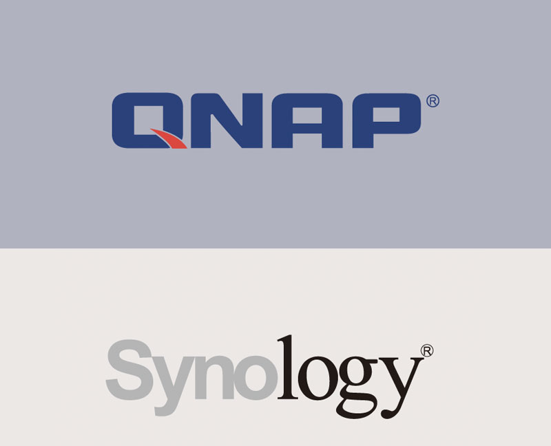QNAP and Synology logos