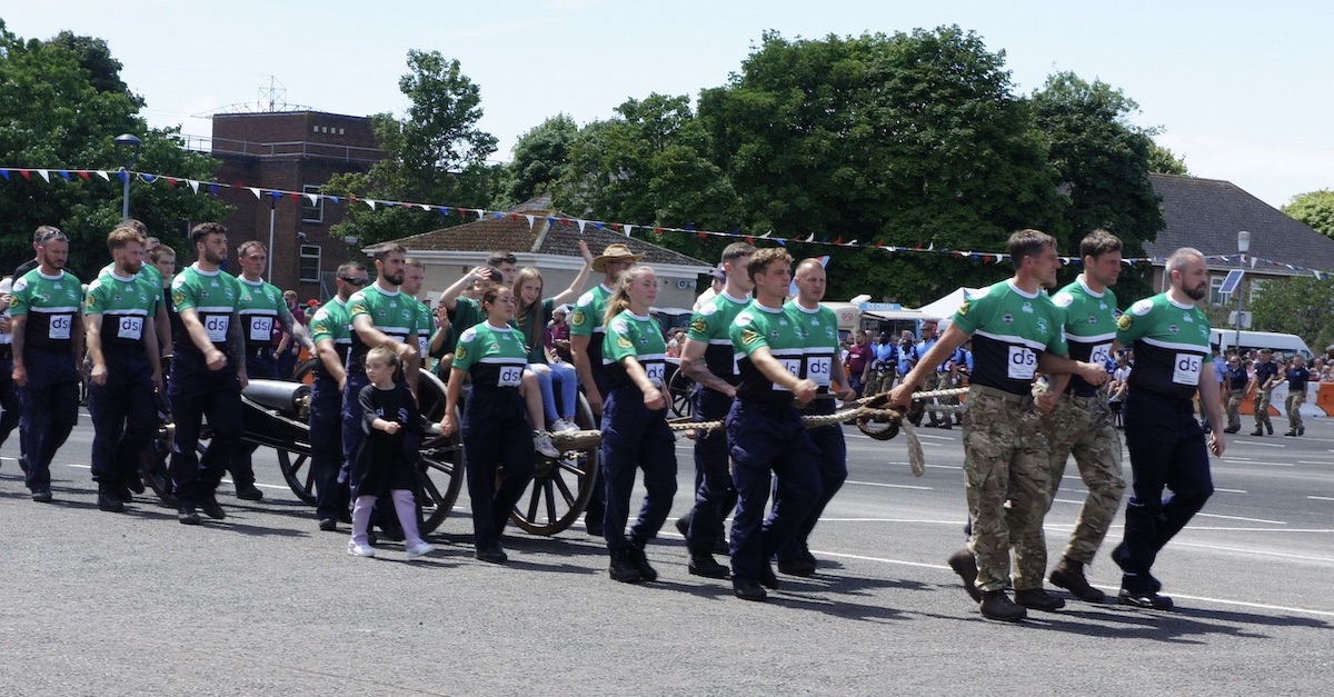 HMS Collingwood at the annual Navy and Royal Marines Charity Field